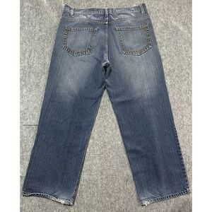 Avirex Men's Denim Jeans Size Blue Straight Wide Leg Relaxed - Size 38x30 ACTUAL